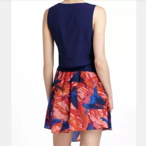 Anthropologie Leifsdottir Malva 100% Silk Surplice Asymmetrical Hem Dress 2 - Picture 3 of 8